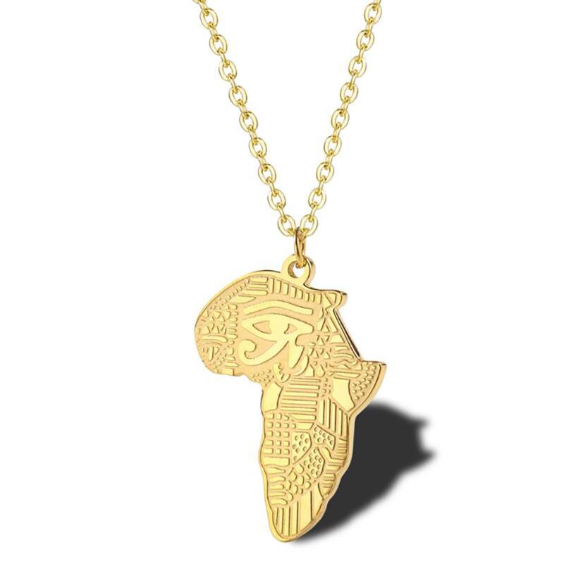 Chains Stainless Steel Delicate Eye Of Horus Gold Africa Map Pendant Necklace Jewelry Gift For Him With Chain
Chains Stainless Steel Delicate Eye Of Horus Gold Africa Map Pendant Necklace Jewelry Gift For Him With Chain