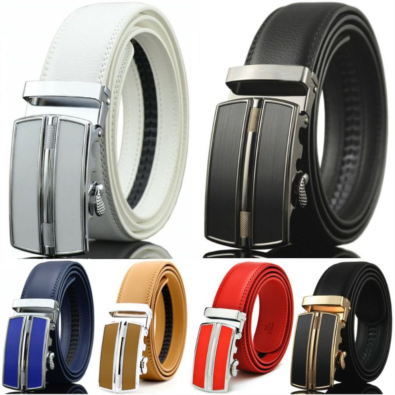 Belts Men's Leather Belt Luxury Automatic Buckle Ratchet Business Golf Dress Waist Strap Waistband Cloth Accessories 1 Pcs, Black
Belts Men's Leather Belt Luxury Automatic Buckle Ratchet Business Golf Dress Waist Strap Waistband Cloth Accessories 1 Pcs, Black