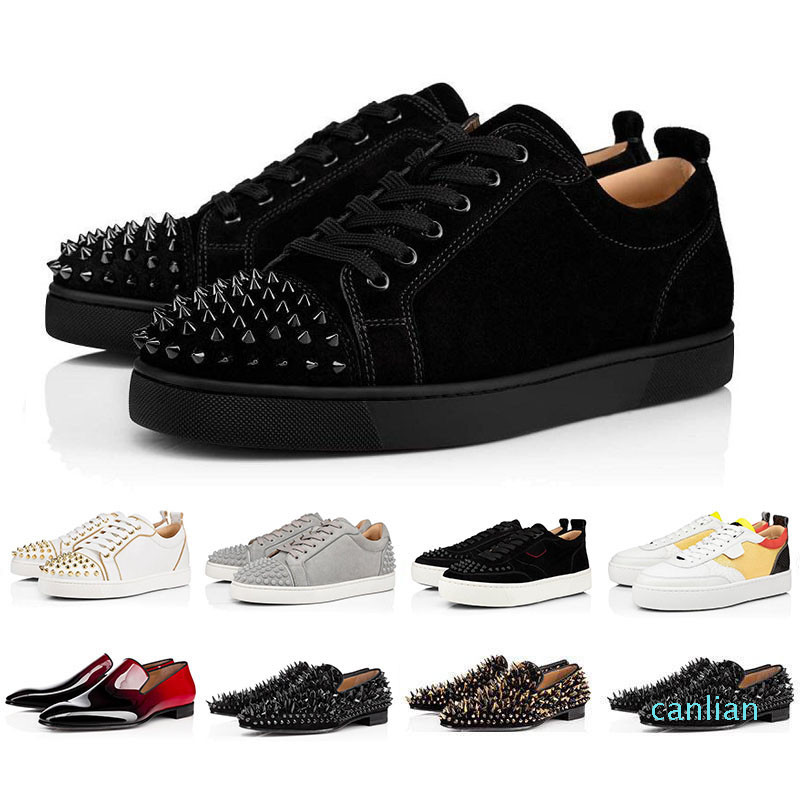 Luxury suede leather platform Red Bottoms Dress Shoes Black white blue Studded Spikes Flats Casual High Quality Men Women Fashion, Color#1
Luxury suede leather platform Red Bottoms Dress Shoes Black white blue Studded Spikes Flats Casual High Quality Men Women Fashion, Color#1