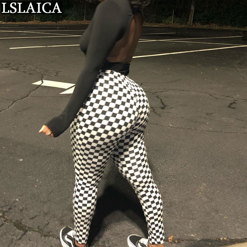 High Waist Pants Skinny Casual Printing Trousers Women Fashion Arrival Elastic Fitness Tracksuit Pantalones Para Mujer 210515