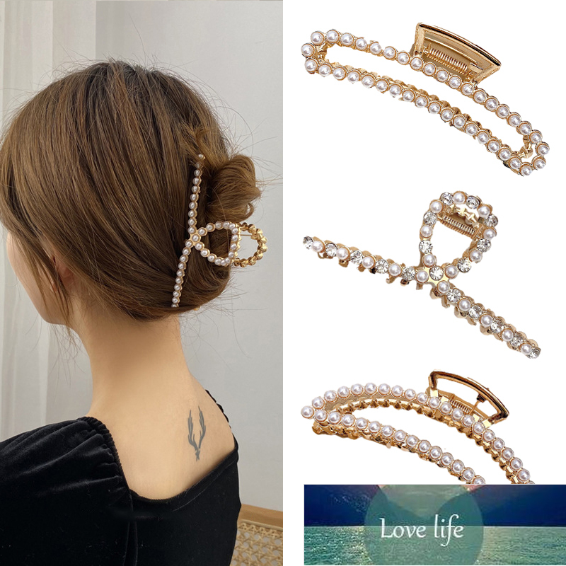 

Pearl Hairpin For Women Elegant Headdress Side-Clips Korean Rhinestone Barrettes Hair Clips Hair Accessories Claw Clips Factory price expert design Quality