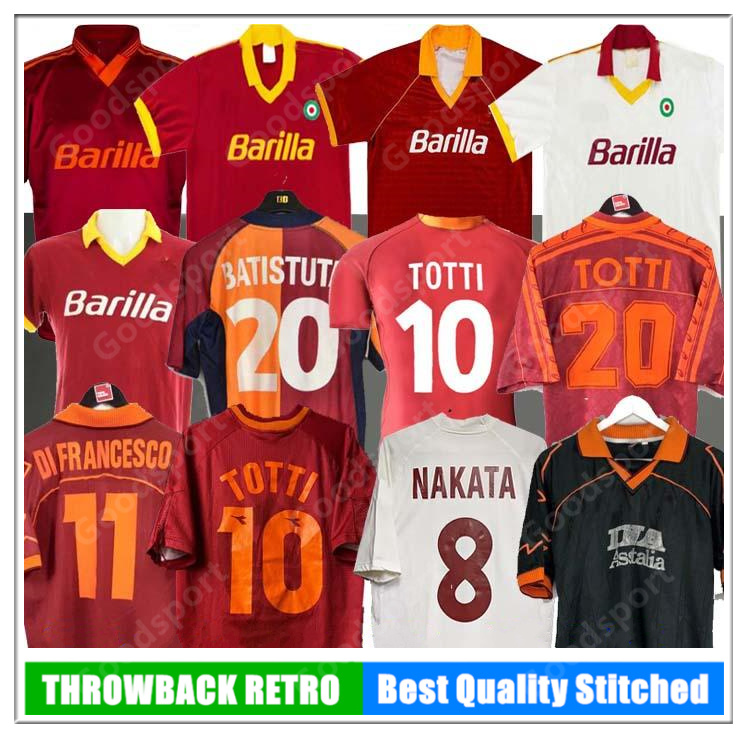 RETRO ROMA soccer jersey TOTTI BATISTUTA Voller Caniggia Candela Montella Aldair Balbo NAKATA Falco Conti CAFU Giannini Ancelotti Hassler, Black;yellow
RETRO ROMA soccer jersey TOTTI BATISTUTA Voller Caniggia Candela Montella Aldair Balbo NAKATA Falco Conti CAFU Giannini Ancelotti Hassler, Black;yellow