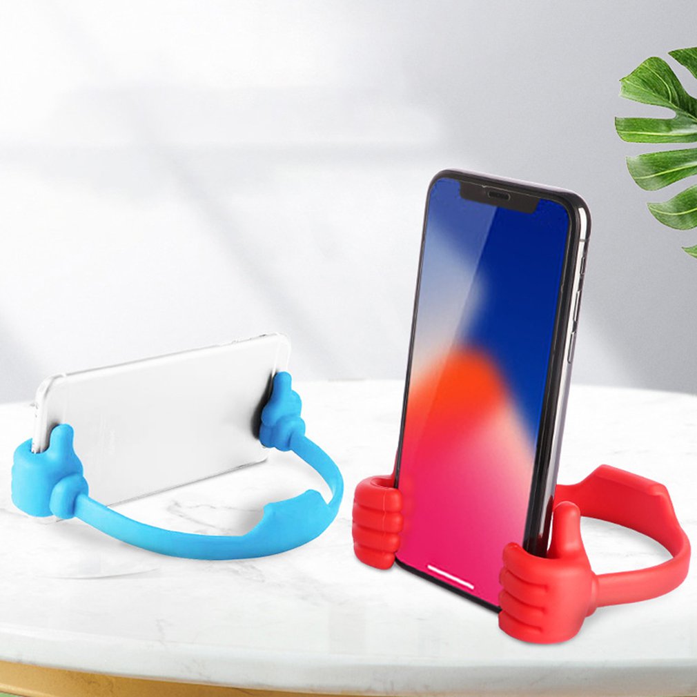 Universal Thumb OK Bracket MobilePhone Stand Desktop Mount Plastic Phone Holder Portable For CellPhone Tablet PC 8 Color
