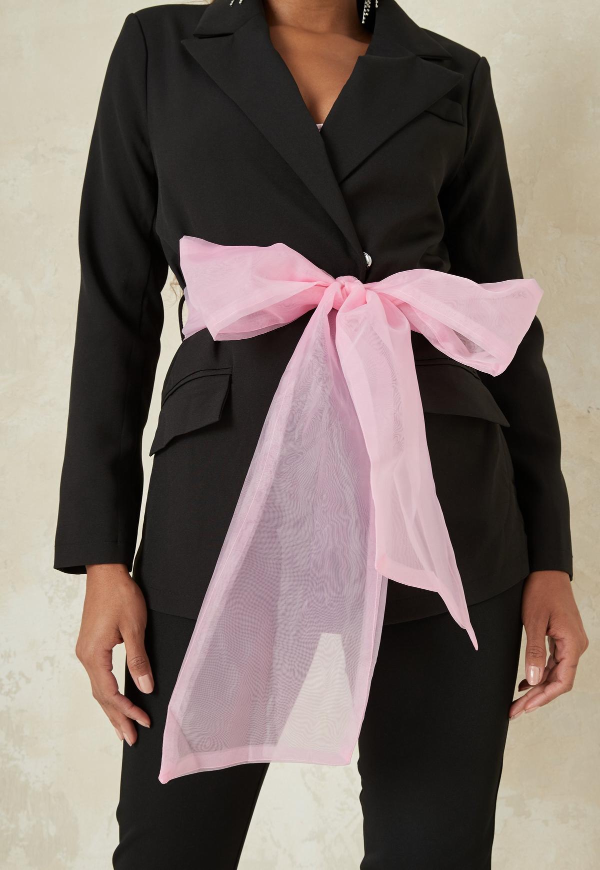 Black Women Pants Suits wiht Belt Celebrity Red Carpet Blazer Suit Ladies Prom Party Wedding Wear(Jacket+Pants)