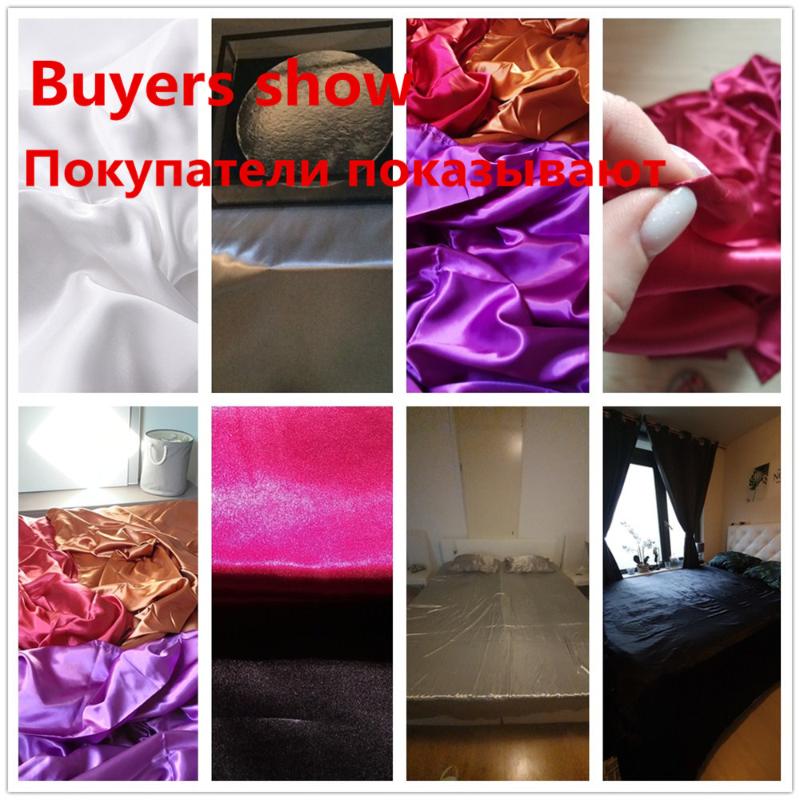 Sheets & Sets 18 Colors Luxury Satin Silk Flat Bed Sheet Set Single Queen Size King Bedspread Cover Linen Double Full Sexy