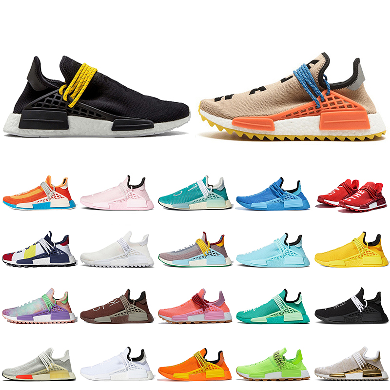 

Fashion Pharrell Williams Women Mens Running Shoes NMD Human Race Shoe Hu Trail PRD Know Soul Nerd Sports Trainers Sneakers Big Size 47, Item18 human species 36-45