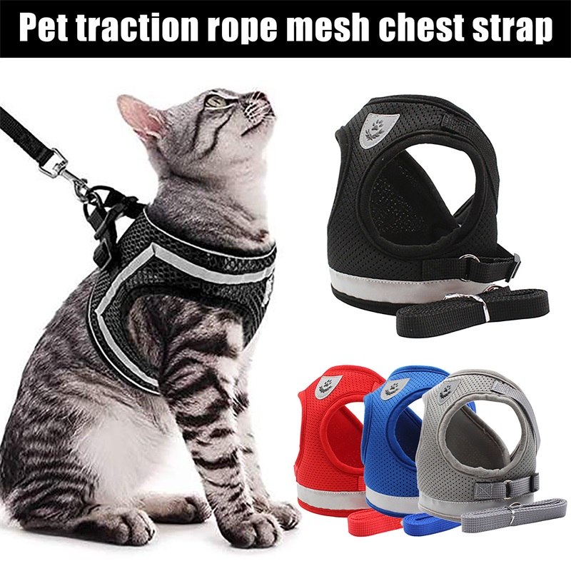 Breathable Cat Harness Leash Escape Proof Pet Clothes Kitten Puppy Dogs Vest Adjustable Easy Control Reflective Cat Harness
Breathable Cat Harness Leash Escape Proof Pet Clothes Kitten Puppy Dogs Vest Adjustable Easy Control Reflective Cat Harness