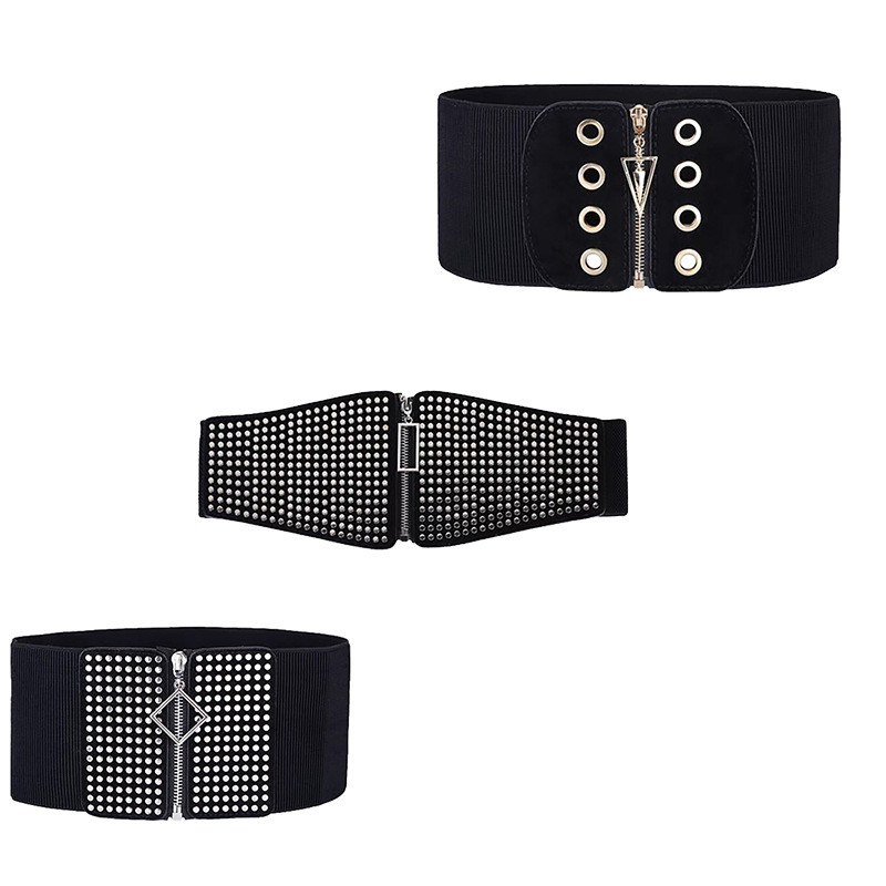Personality Women Rivet Belts Decoration Dress Shirt Belt Elastic Wide Waist Seal Ladies Coat Waistband, As pic
Personality Women Rivet Belts Decoration Dress Shirt Belt Elastic Wide Waist Seal Ladies Coat Waistband, As pic