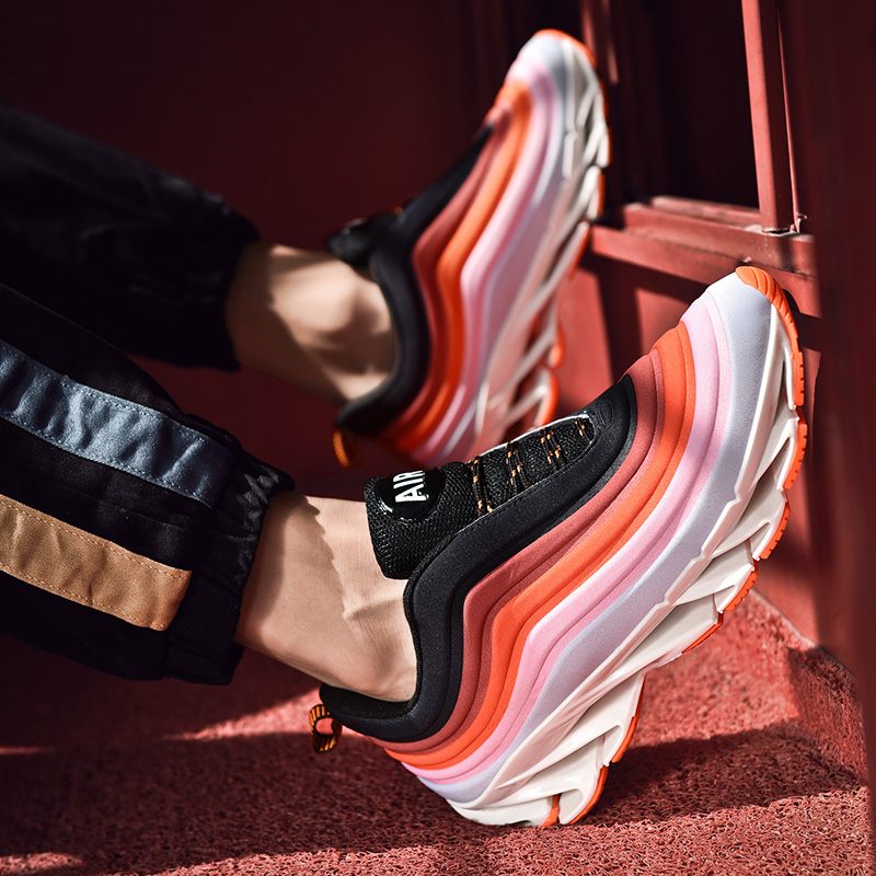 Classic men breathable running shoes red black grey Khaki mens trainer athletic sports sneaker size 39-44 twelve