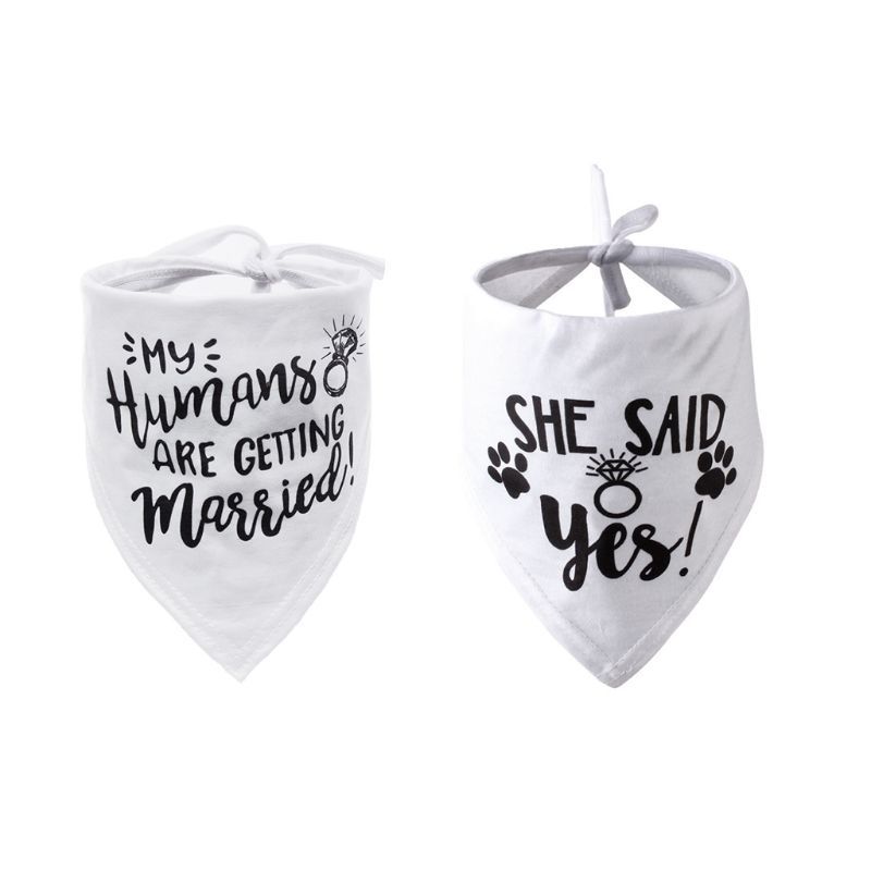 Dog Wedding Bandana Married Commitment Pet Triangle Sleeves Shawl Necklace Photo