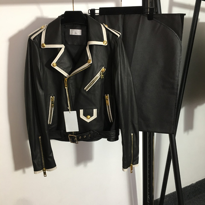 Cool Personality Motorcycle Jackets Luxury Lapel Neck Men Women Jacket Fashion Genuine Leather Lover Brand Coat, Black
Cool Personality Motorcycle Jackets Luxury Lapel Neck Men Women Jacket Fashion Genuine Leather Lover Brand Coat, Black