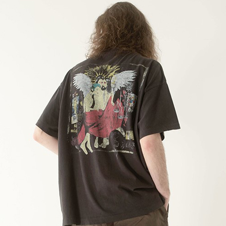 Saint Michael Vintage Oil Painting Beautiful Fashion Loose High Street Casual Couple Short Sleeve T-shirt, Carmine
Saint Michael Vintage Oil Painting Beautiful Fashion Loose High Street Casual Couple Short Sleeve T-shirt, Carmine