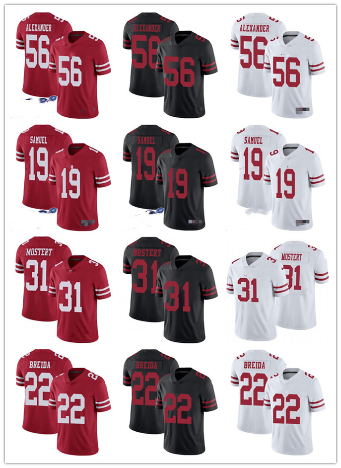 Mens Womens Youth 22 Matt Breida 56 Kwon Alexander 19 Deebo Samuel 31 Raheem Mostert Customs Football Jerseys, Black;red
Mens Womens Youth 22 Matt Breida 56 Kwon Alexander 19 Deebo Samuel 31 Raheem Mostert Customs Football Jerseys, Black;red