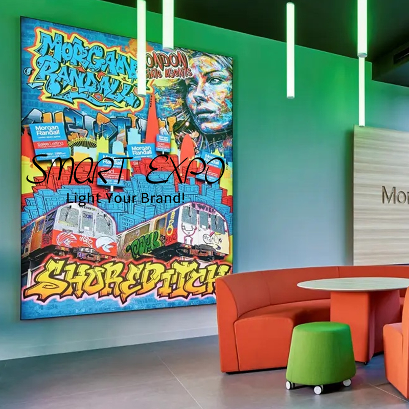 Stylish A1 Frameless Fabric LED Light Box Advertising Display with Backlit Panels Printing Graphic