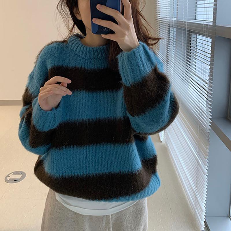 Women's Sweaters Women Sweater Winter Pullovers Woman Striped Casual Jumper Oversize Couple Harajuku Shirt Warm Pullover Sueter De Mujer, White;black
Women's Sweaters Women Sweater Winter Pullovers Woman Striped Casual Jumper Oversize Couple Harajuku Shirt Warm Pullover Sueter De Mujer, White;black