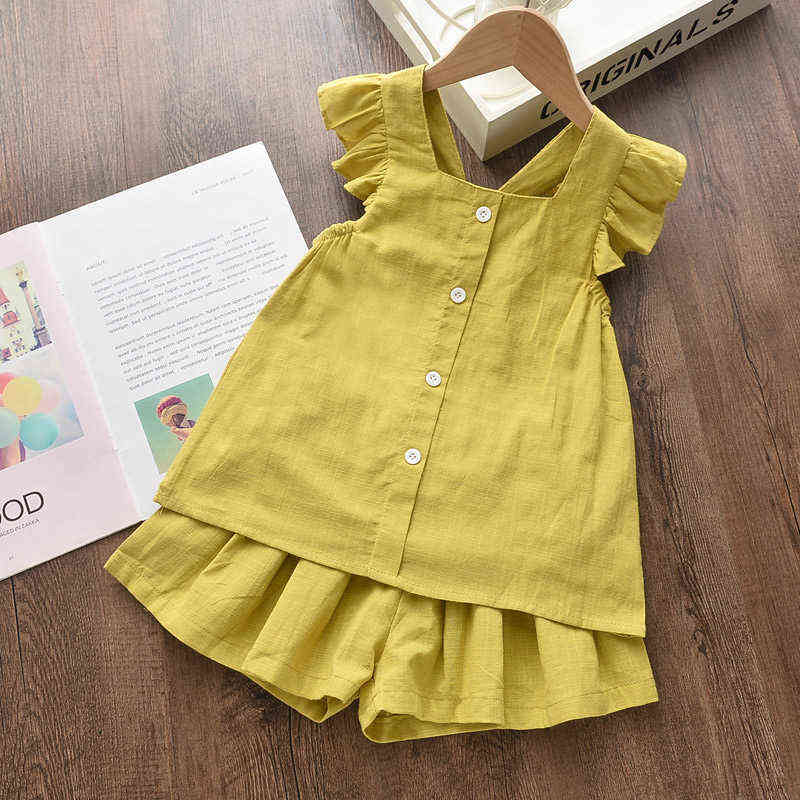 Bear Leader Girls Floral Clothing 2022 New Summer Kids Sleeveless Flowers Vest and Pants 2Pcs Girl Toddler Outfit Soft Clothes Y220310