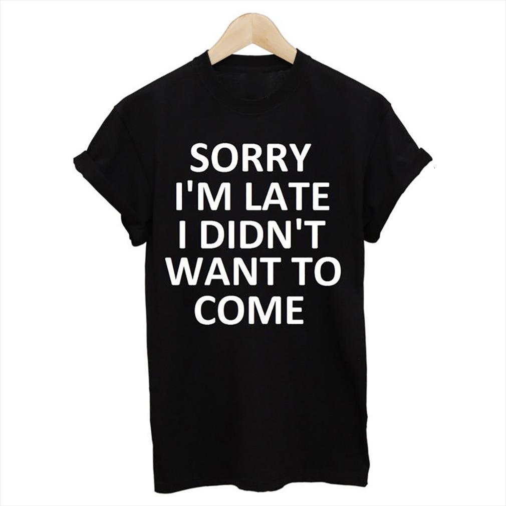 sorry im late i mens t shirts didnt want to come letter print shirt men short sleeve o neck loose, White;black
sorry im late i mens t shirts didnt want to come letter print shirt men short sleeve o neck loose, White;black