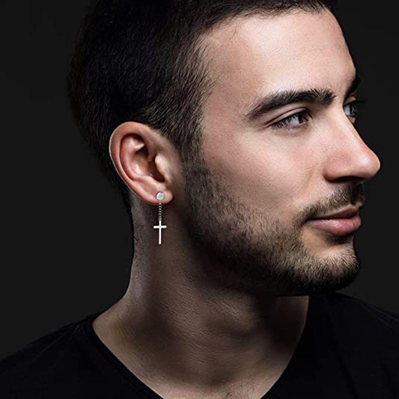 Stud 6 Pairs Of Earrings Stainless Steel Magnetic Clip Round Frosted Nonpierced Pendant Unisex8536767
