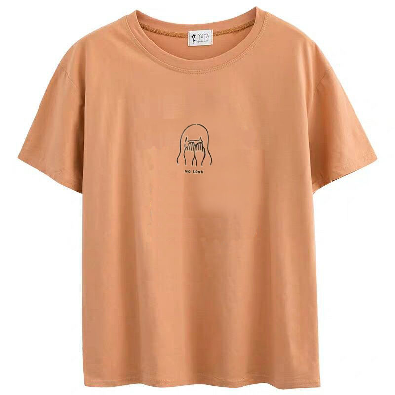 Women Casual Short Sleeve Summer Tee Tops Korean Fashion Blogger T-shirt Vintage White Cotton Printing Tees 210517, Blue
Women Casual Short Sleeve Summer Tee Tops Korean Fashion Blogger T-shirt Vintage White Cotton Printing Tees 210517, Blue