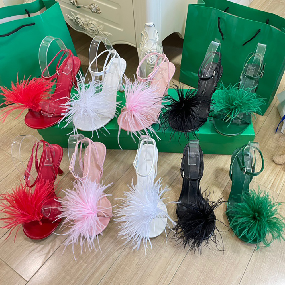 Luxury Designer Women Feather Word Classic Roman Sandals Wavy Non-Slip Bottom Candy Color 8cm High Heel Size 35-40 With Box, #0 
Luxury Designer Women Feather Word Classic Roman Sandals Wavy Non-Slip Bottom Candy Color 8cm High Heel Size 35-40 With Box, #0