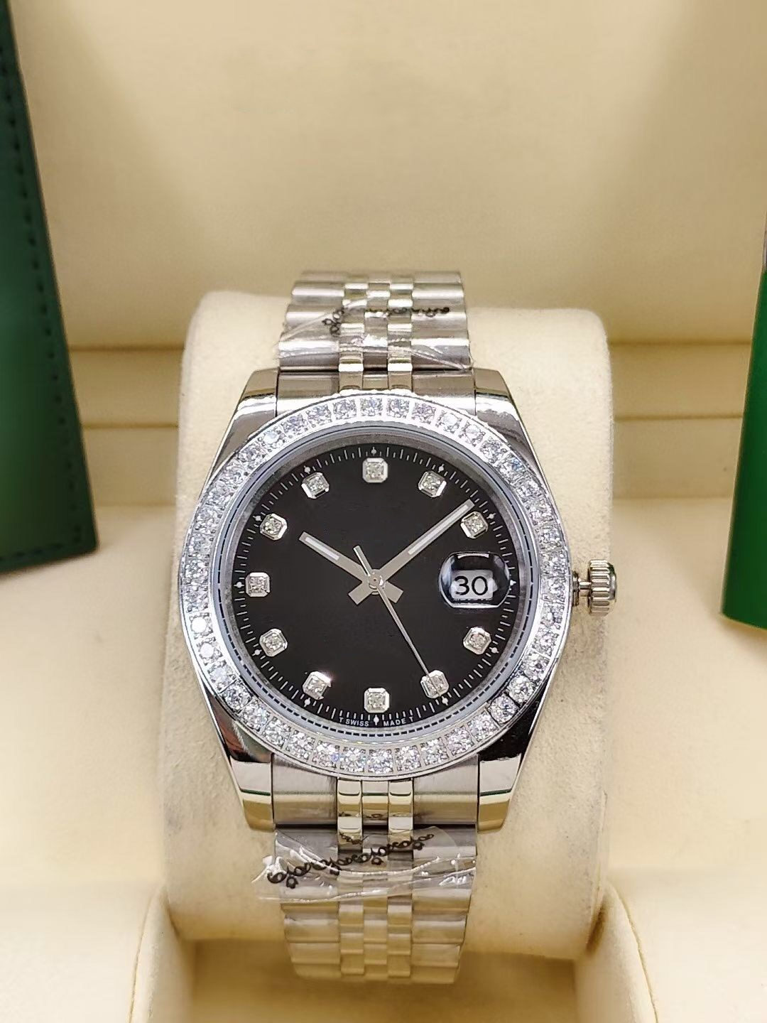31mm Women's Watches Full Stainless Steel Strap Automatic Mechanical 2813 Movement Mens Watch 41mm Diamond Iced Out Datejust Male Wristwatch Ladies Wristwatches, Waterproof
31mm Women's Watches Full Stainless Steel Strap Automatic Mechanical 2813 Movement Mens Watch 41mm Diamond Iced Out Datejust Male Wristwatch Ladies Wristwatches, Waterproof
