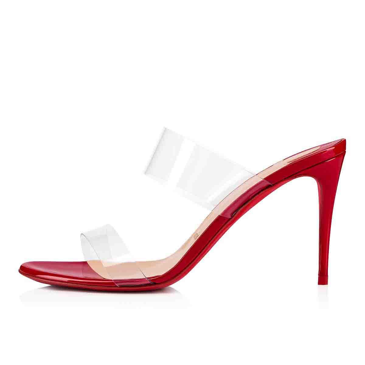 Woman Summer Sandals Red Soles Heels,Red Bottom Shoes Style Leather And PVC Straps,Sexy Lady Party Dress Shoes, Black
Woman Summer Sandals Red Soles Heels,Red Bottom Shoes Style Leather And PVC Straps,Sexy Lady Party Dress Shoes, Black