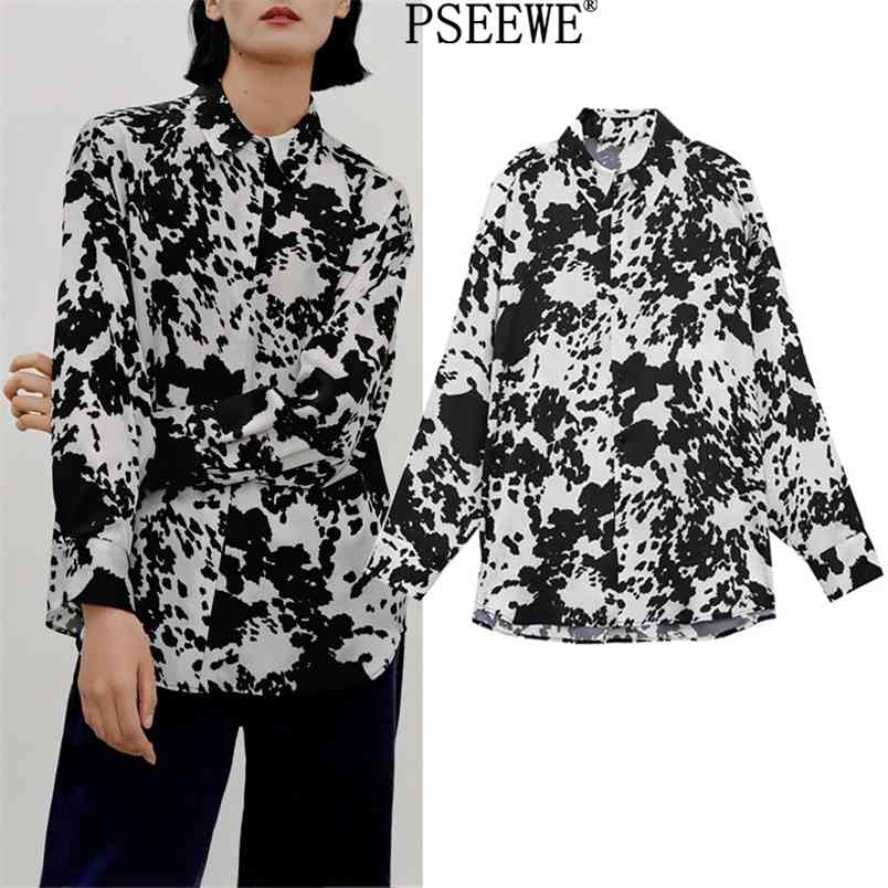 Spring Black White Cow Print Women Shirt Oversize Button Up Female Fashion Casual Long Sleeve Woman Blouses 210519
Spring Black White Cow Print Women Shirt Oversize Button Up Female Fashion Casual Long Sleeve Woman Blouses 210519