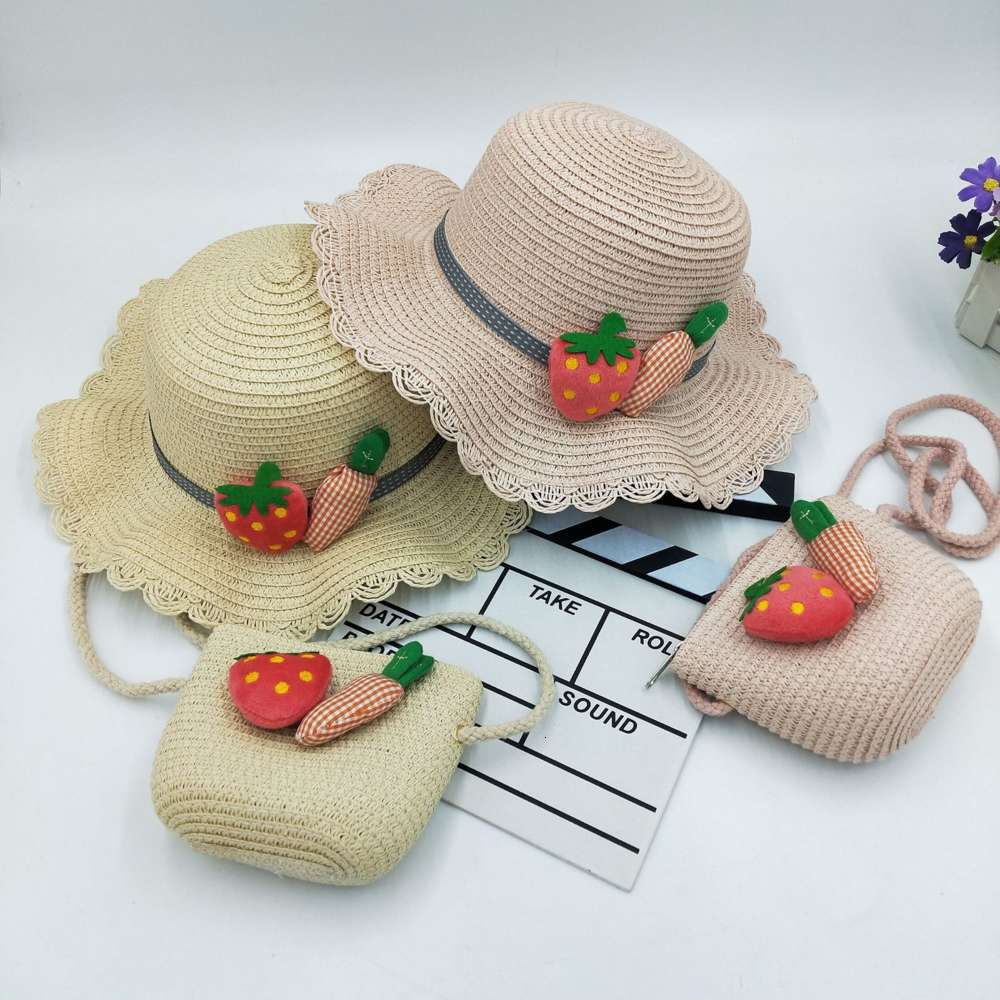 Summer girls travel versatile Beach Hat small fresh wave edge children's straw hat sun bag set, Yellow
Summer girls travel versatile Beach Hat small fresh wave edge children's straw hat sun bag set, Yellow