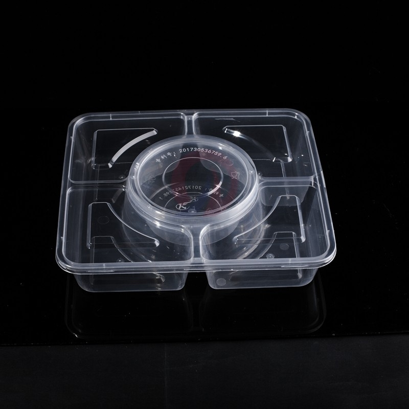 Qiyue black transparent 1000 yuan three four square bento fast food packaged disposable lunch box
Qiyue black transparent 1000 yuan three four square bento fast food packaged disposable lunch box