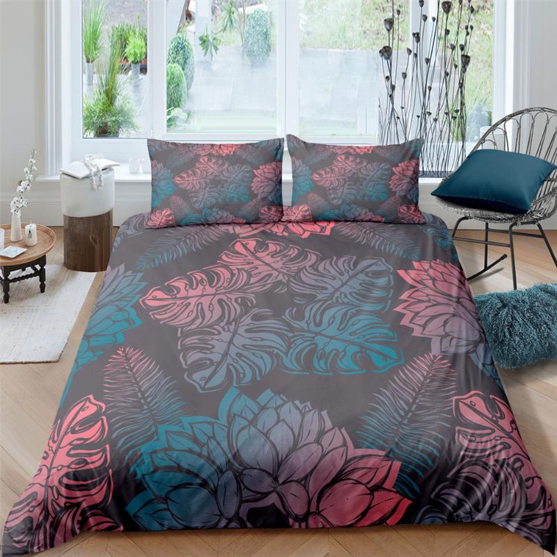 Flower Pattern Comforter Cover Pillowcase Bedding Set Bed Linens Quilts Twin Full Queen King Size Floral Duvet Bedclothes Sets