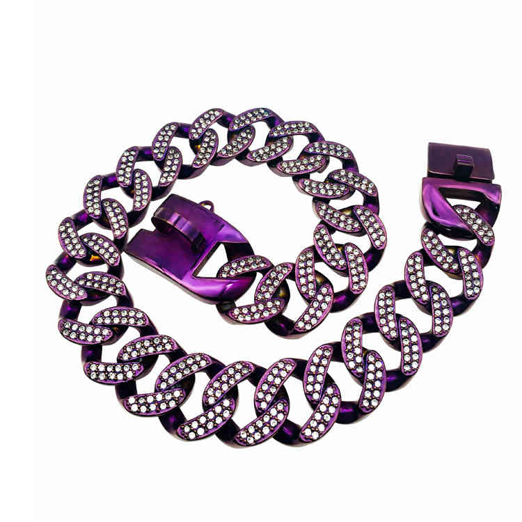 Large Dog Rhinstone Collar Pet Chain 32mm Stainless Steel Necklace Blue Diamond Rose Gold Collar Pitbull Bulldog Pet Accessories C0414
Large Dog Rhinstone Collar Pet Chain 32mm Stainless Steel Necklace Blue Diamond Rose Gold Collar Pitbull Bulldog Pet Accessories C0414