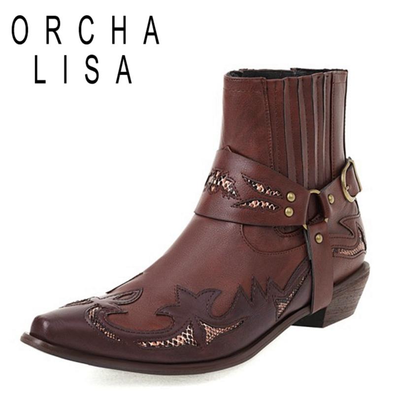Boots ORCHALISA 2021 Knight Ankle Lace Up Cowboy Appliques Embroider Short Plush Belt Buckle Thick Heel US17 Black Brown A4425
Boots ORCHALISA 2021 Knight Ankle Lace Up Cowboy Appliques Embroider Short Plush Belt Buckle Thick Heel US17 Black Brown A4425