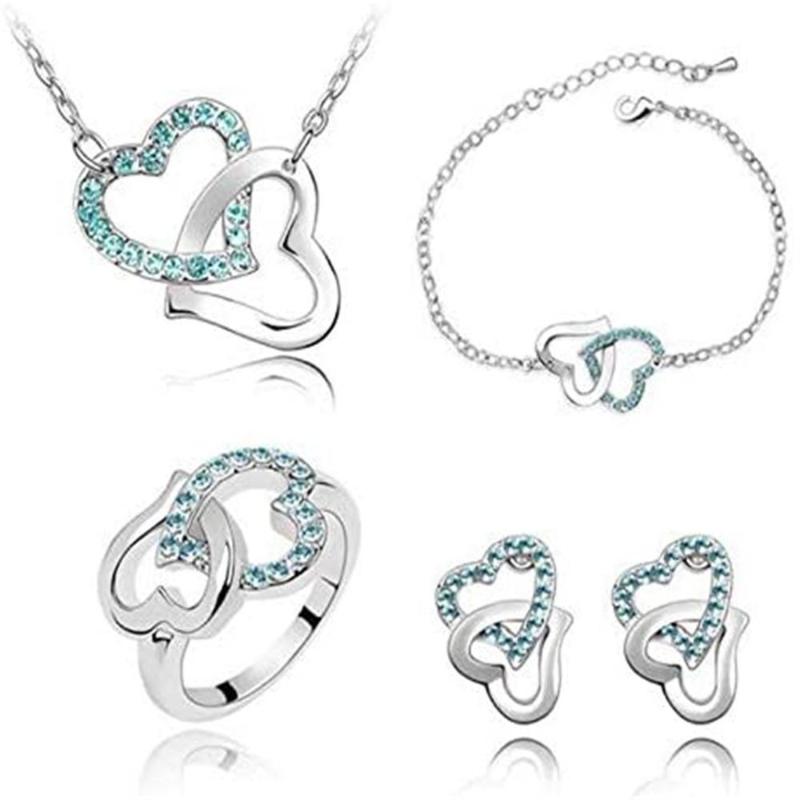 Pendant Necklaces Fashion Crystal Heart With Necklace Set Temperament Bride Wedding Engagement Party Gifts Women Jewelry Accessories Y30
Pendant Necklaces Fashion Crystal Heart With Necklace Set Temperament Bride Wedding Engagement Party Gifts Women Jewelry Accessories Y30