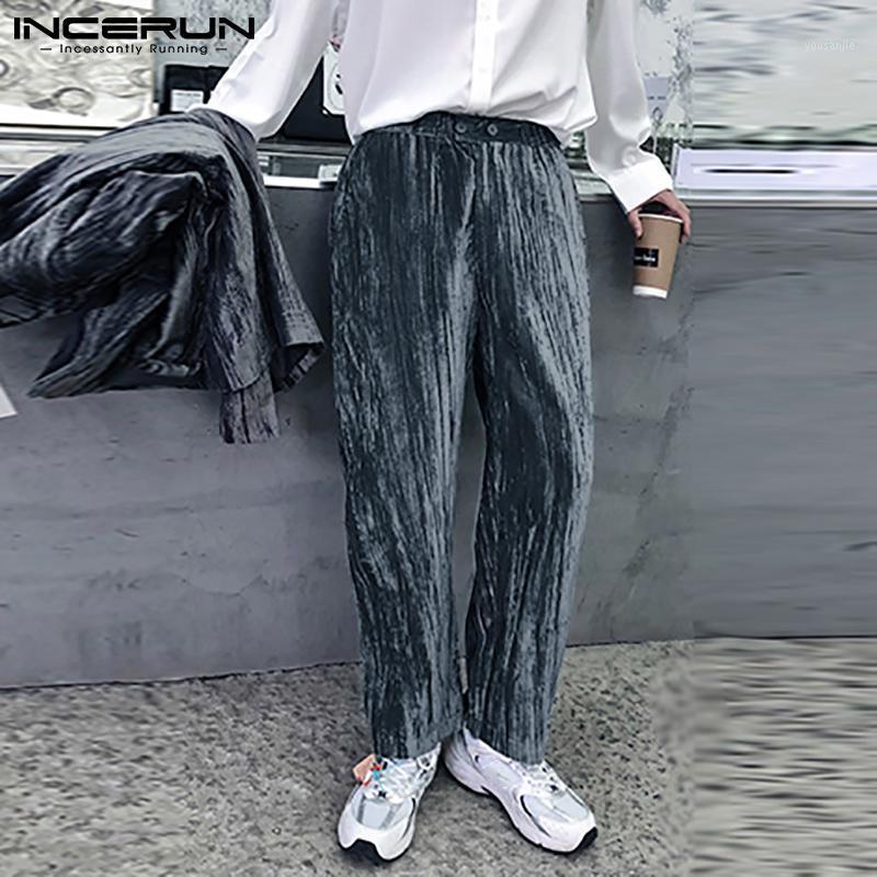 Men's Pants INCERUN Men Casual Button Velour Joggers Streetwear Loose Korean Style Trousers 2021 Pockets Leisure Pantalon S-5XL, Black
Men's Pants INCERUN Men Casual Button Velour Joggers Streetwear Loose Korean Style Trousers 2021 Pockets Leisure Pantalon S-5XL, Black