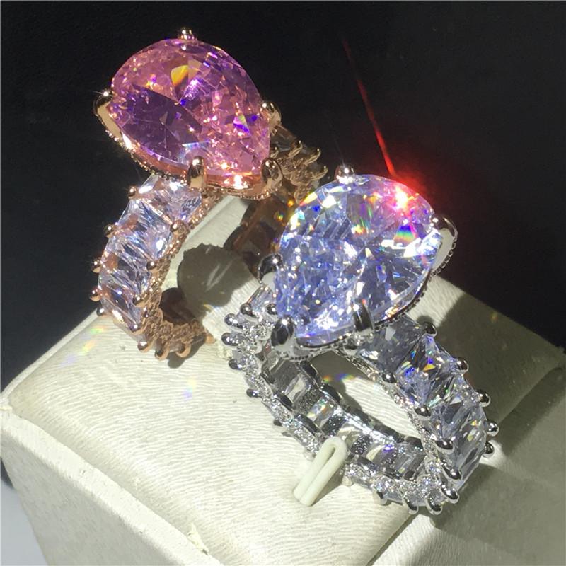 Cluster Rings Vintage Pear Cut 8ct Zircon Ring 925 Sterling Silver Engagement Wedding Band For Women Men Gemstones Party Jewelry
Cluster Rings Vintage Pear Cut 8ct Zircon Ring 925 Sterling Silver Engagement Wedding Band For Women Men Gemstones Party Jewelry