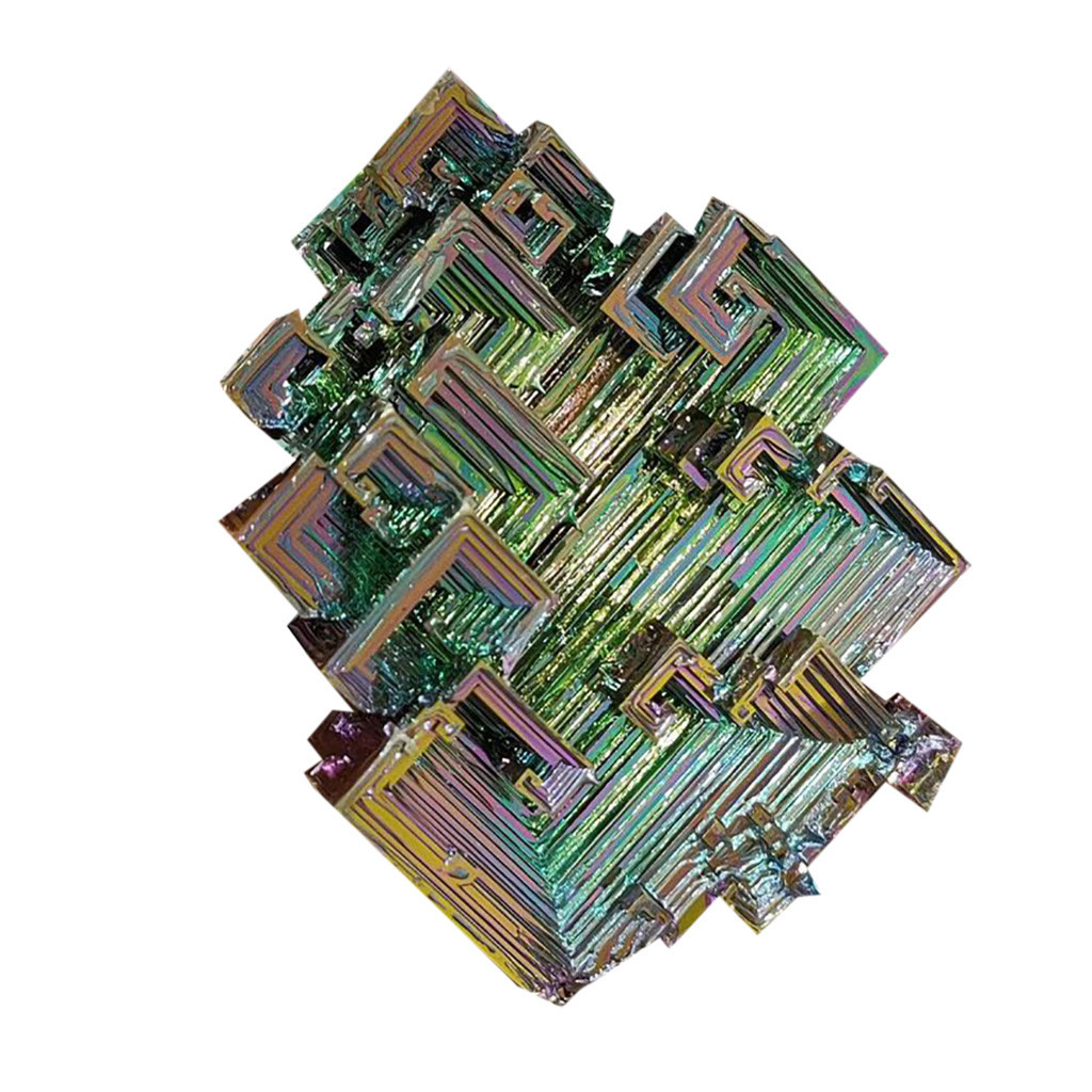 Bismuth crystal metal ore crystal ornamental jewelry natural quartz rainbow crystal titanium cluster specimen healing