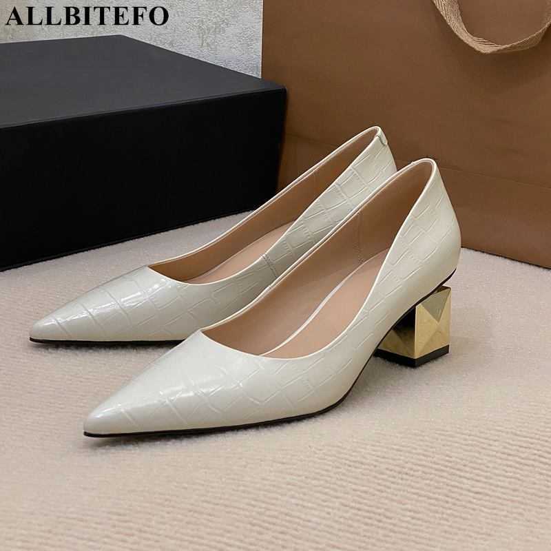 ALLBITEFO golden heel design natural genuine leather women high heel shoes Sheepskin insole fashion high heels women heels shoes 210611, As picture
ALLBITEFO golden heel design natural genuine leather women high heel shoes Sheepskin insole fashion high heels women heels shoes 210611, As picture