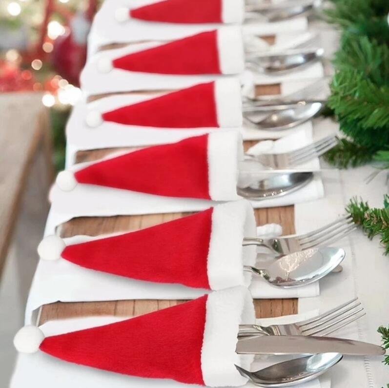 Christmas Fork Knife Cutlery Holder Bag Pocket Red Santa Hat Spoon Tableware Storage Bag for Dinner Table Decor
Christmas Fork Knife Cutlery Holder Bag Pocket Red Santa Hat Spoon Tableware Storage Bag for Dinner Table Decor