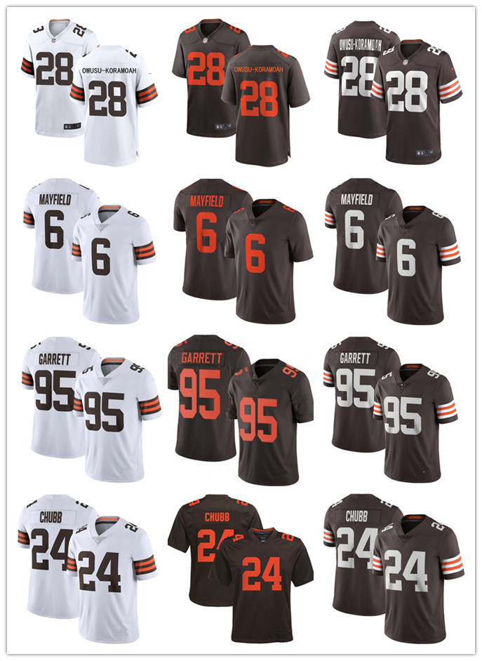 Cleveland Browns 13 Odell Beckham Jr 28 Jeremiah Owusu-Koramoah 24 Nick Chubb 6 Baker Mayfield 95 Myles Garrett Football Jerseys, Black;red
Cleveland Browns 13 Odell Beckham Jr 28 Jeremiah Owusu-Koramoah 24 Nick Chubb 6 Baker Mayfield 95 Myles Garrett Football Jerseys, Black;red