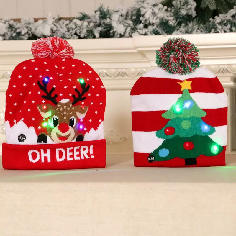 LED funny Christmas Hat Novelty Light-up Colorful Stylish Beanie Cap Knitted Xmas Party
LED funny Christmas Hat Novelty Light-up Colorful Stylish Beanie Cap Knitted Xmas Party