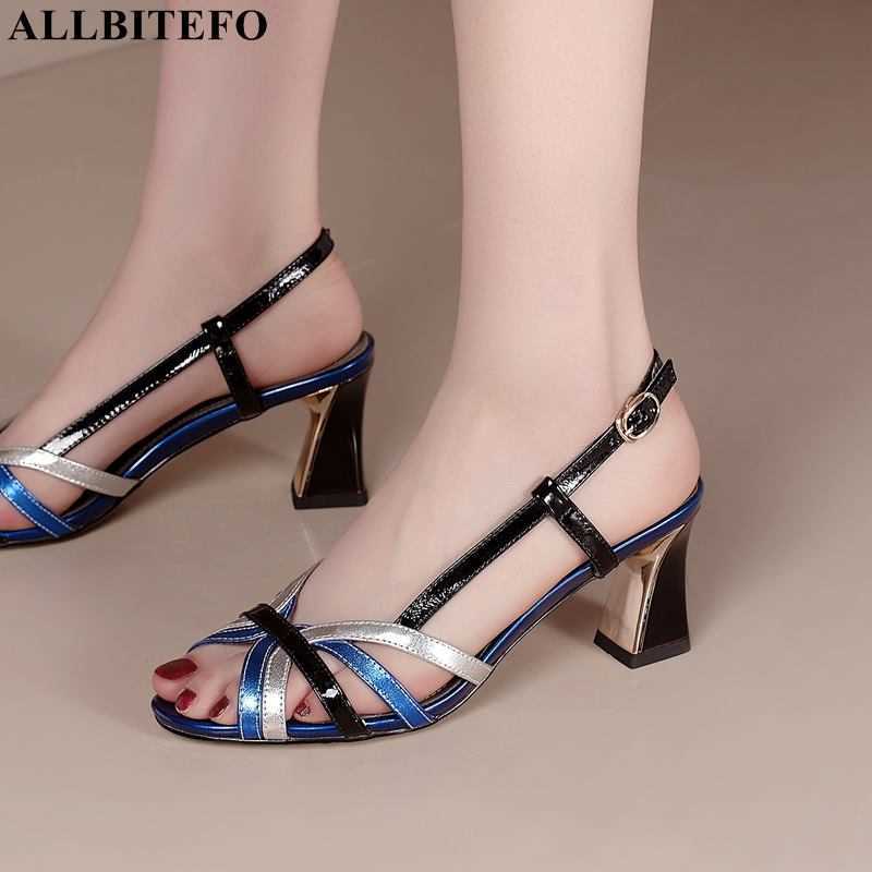 ALLBITEFO Size:33-43 thick heels genuine leather summer women sandals women heels shoes brand high heels shoes des sandalias 210611, As picture
ALLBITEFO Size:33-43 thick heels genuine leather summer women sandals women heels shoes brand high heels shoes des sandalias 210611, As picture