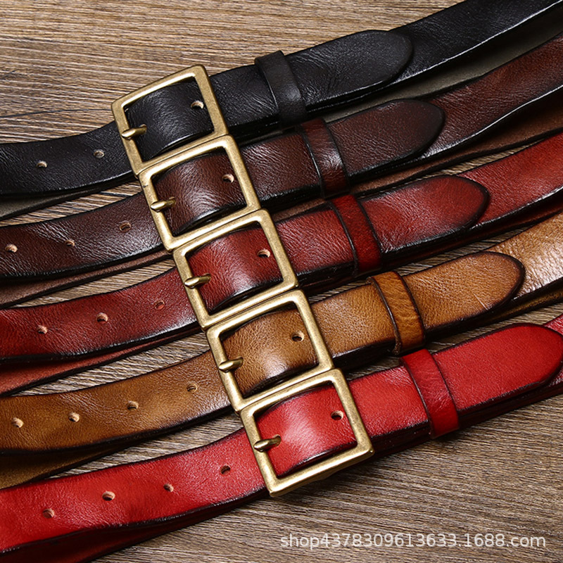 2. 8cm Korean Style Vintage Crumpled Trend Belt Womens Leather Pin Buckle New Pure Cowhide All-Matching Jeans No. 2, Black
2. 8cm Korean Style Vintage Crumpled Trend Belt Womens Leather Pin Buckle New Pure Cowhide All-Matching Jeans No. 2, Black