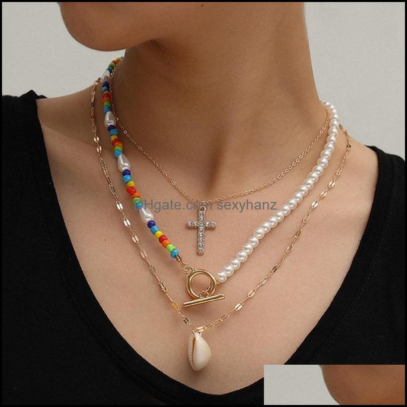 & Pendants Jewelry Pendant Necklaces Boho Fashion Mtilayer Shell Necklace High Quality Crystal Cross Imitation Pearl Ethnic Vintage For Wome
& Pendants Jewelry Pendant Necklaces Boho Fashion Mtilayer Shell Necklace High Quality Crystal Cross Imitation Pearl Ethnic Vintage For Wome