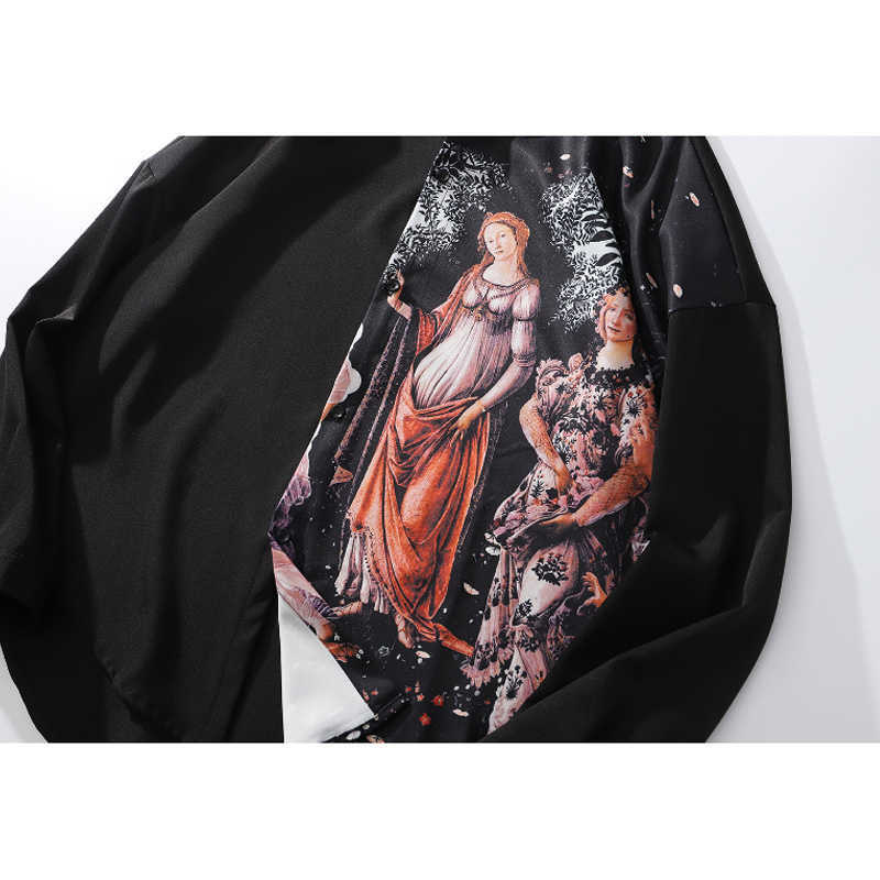 Aolamegs Long Sleeve Shirts Men's Winter Casual Shirt Oversized Print Vintage Couple Fashion High Street Streetwear 210721