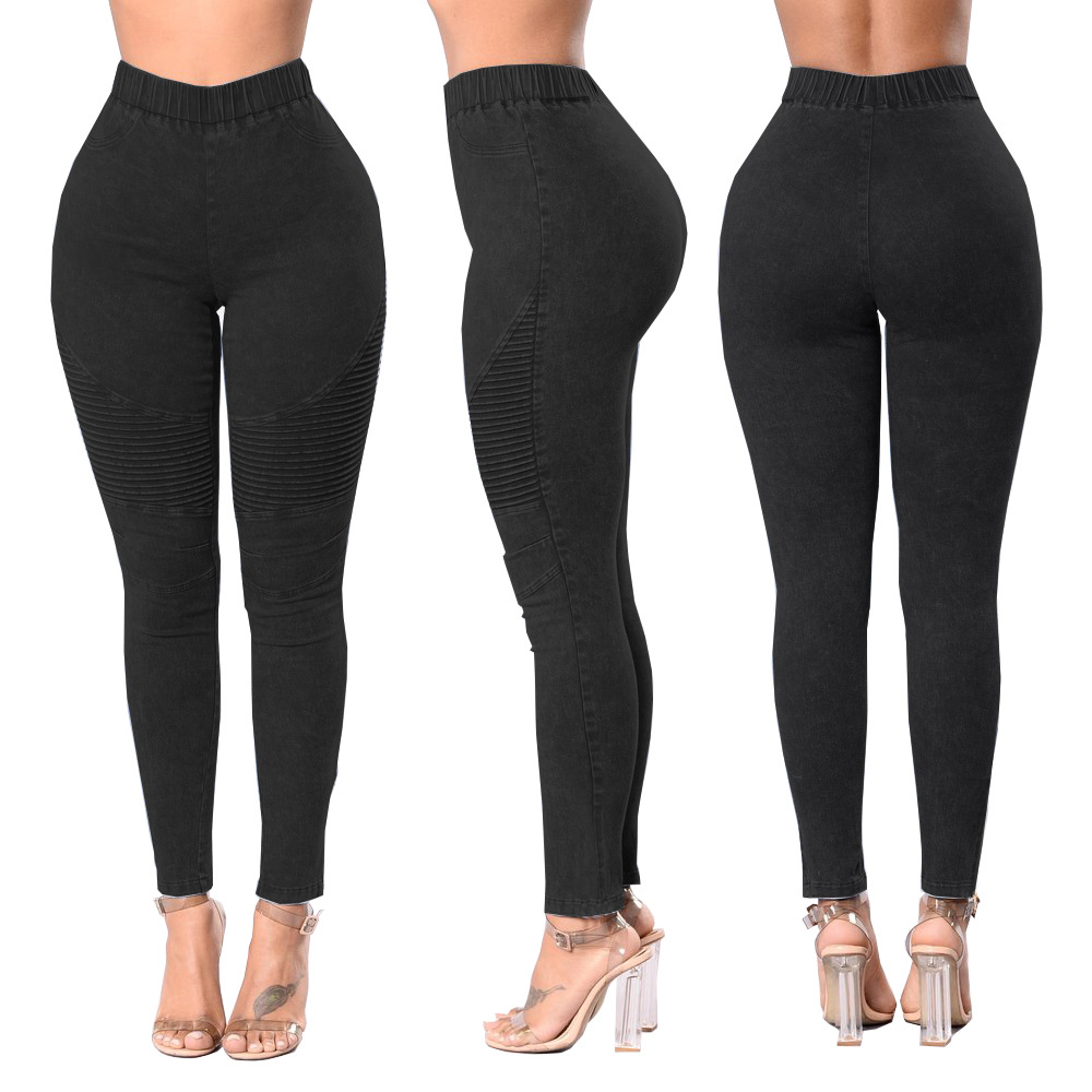 Women Denim Skinny Jeggings Pants High Waist Stretch Jeans Slim Pencil Trousers jeans femme