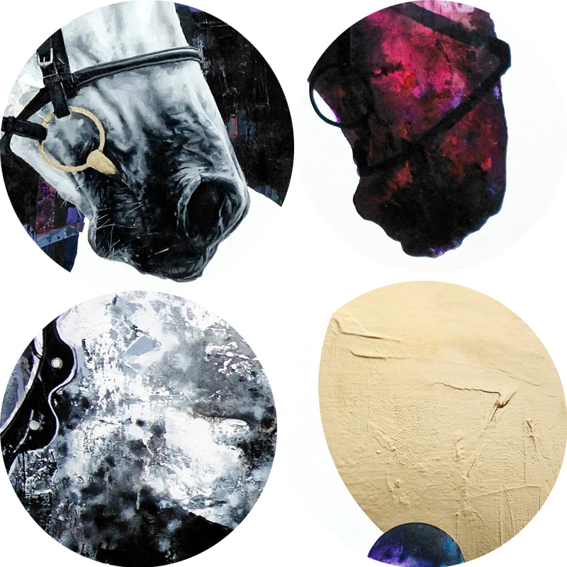 Abstract Horse Painting Animal Posters and Prints Canvas Art Wall Pictures for Living Room Home Decoration NO FRAME