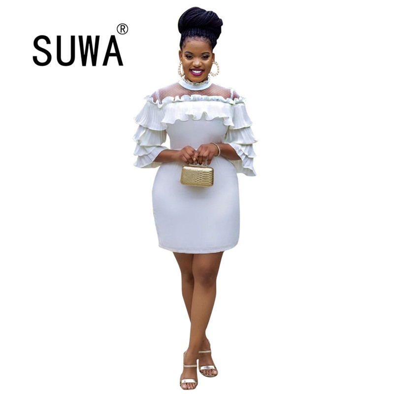 Product Classic Fashion White Dresses For Women Mesh Ruffles Patchwork Elegant Bodycon Dress Office Female Streetwear 210525
Product Classic Fashion White Dresses For Women Mesh Ruffles Patchwork Elegant Bodycon Dress Office Female Streetwear 210525