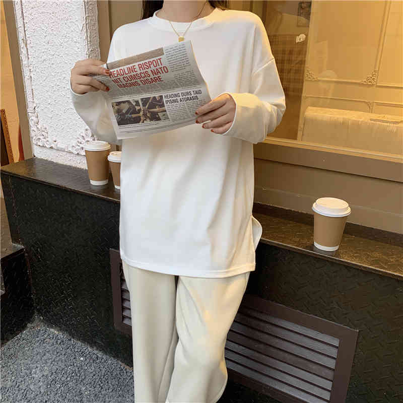 White Basic Brief Tops Arrival T-shirt Korean Solid Loose Stylish Women All Match Casual Female T-Shirts 210421