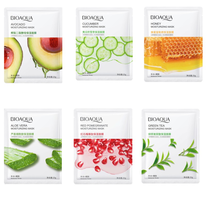 BIOAQUA Cucumber Centella Honey Avocado Moisturizing Facial Mask Sheet Pomegranate Aloe Plant Masks
BIOAQUA Cucumber Centella Honey Avocado Moisturizing Facial Mask Sheet Pomegranate Aloe Plant Masks