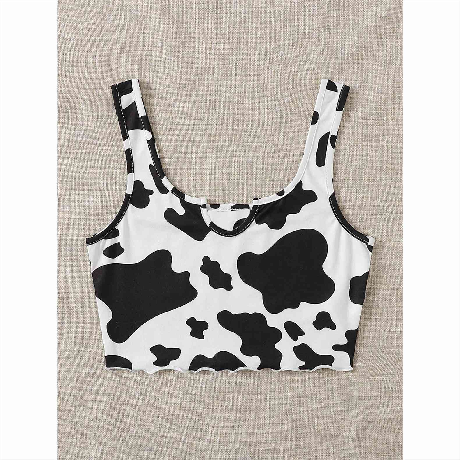 fashion crop womens tanks camisole milk cow print y2k egirl cool short vest harajuku sleeveless tee cropped, White
fashion crop womens tanks camisole milk cow print y2k egirl cool short vest harajuku sleeveless tee cropped, White